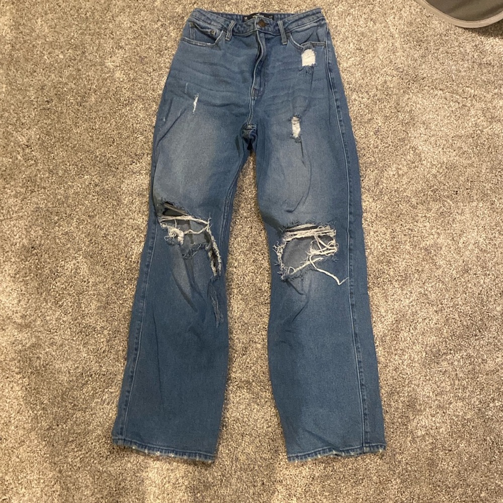 hollister jeans size 5r ripped
